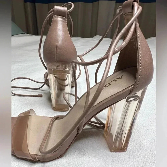 Brand  new clear Aldo chunky heels - Picture 1 of 5